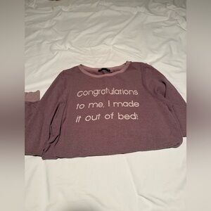 Wildfox Lavender Long Sleeve Top